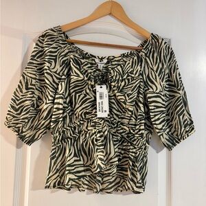 Steve Madden Zebra Print Top